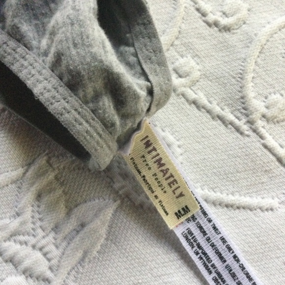 Free People Triangle Cup Minimal Coverage Wireless Bra M Heather Gray Stretch - Picture 8 of 10